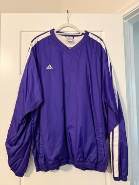 adidas Purple Pullover with White Trim